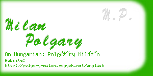 milan polgary business card